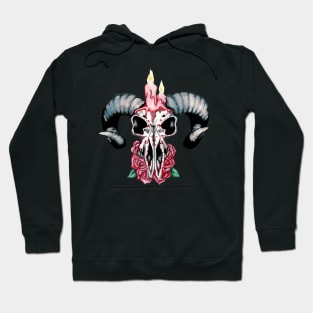 Oscuro Devil Goat Sugar Skull Hoodie